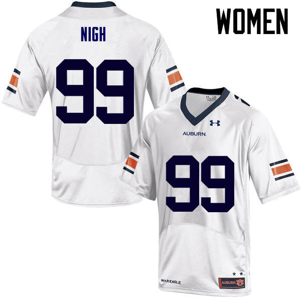 Women Auburn Tigers #99 Spencer Nigh College Football Jerseys Sale-White